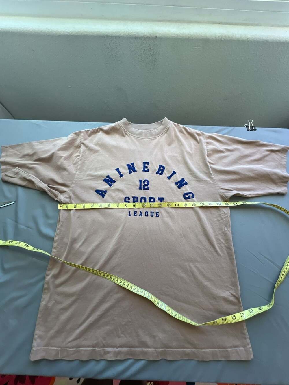Anine Bing Caden Tee Sport '12' League Embroidered Oversized T-Shirt - Picture 8 of 9